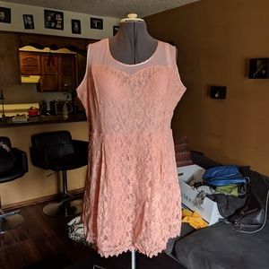 Peach Lace Dress